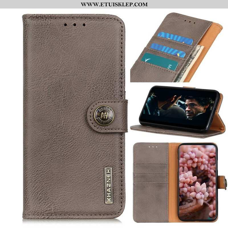 Etui Folio do Realme C11 Imitacja Skóry Khazneh